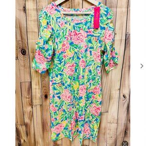 Belden Elbow Sleeve Dress in Garden Grove Women's Size XL Lilly Pulitzer